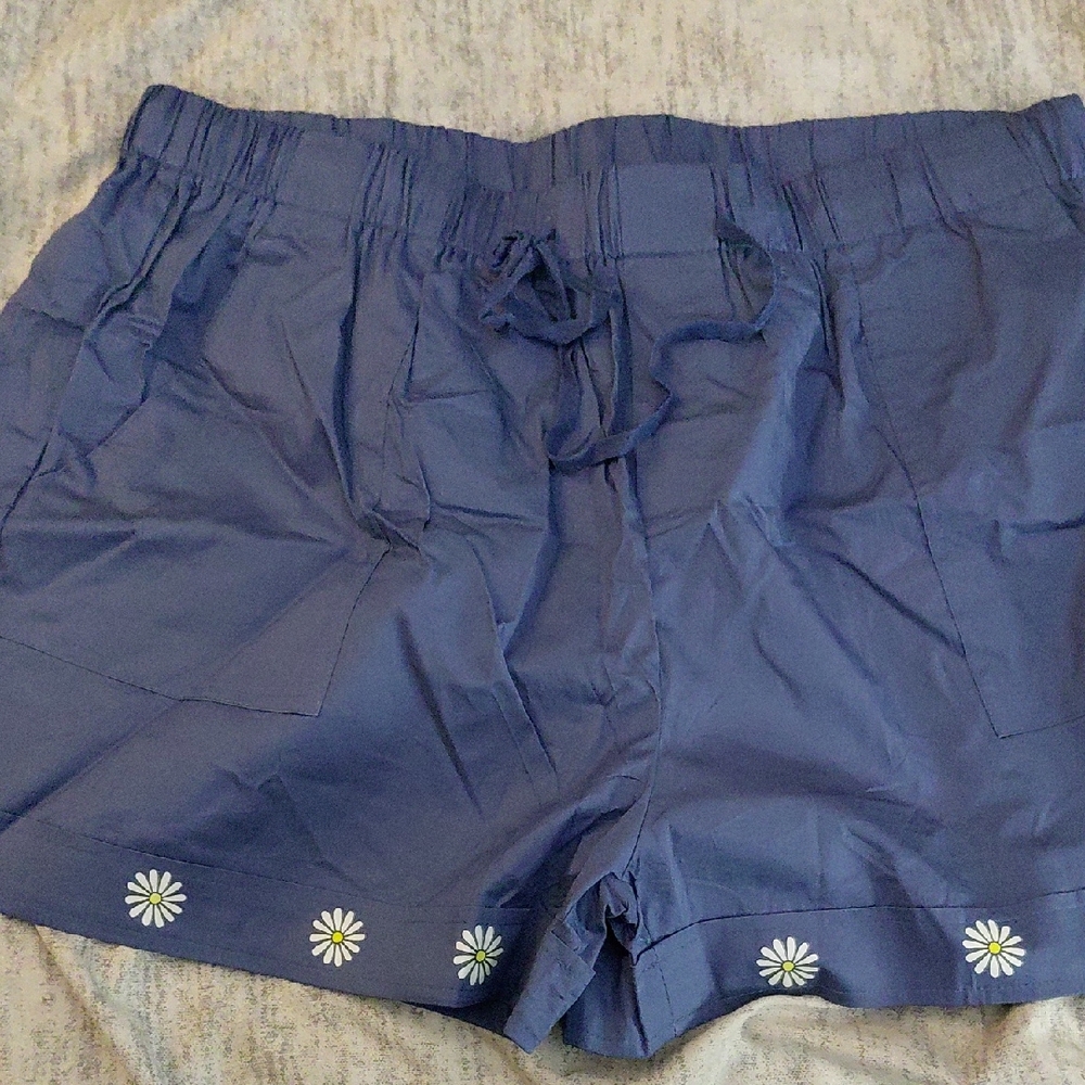 Blue Floral Shorts